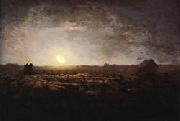 Jean Francois Millet The Sheep Meadow, Moonlight Germany oil painting artist